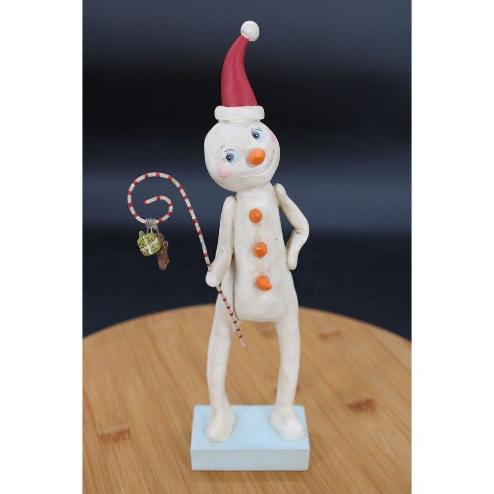 Janell Berryman's Pumpkinseeds Folk Art Charmin Snowman  2008 Rare